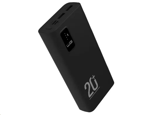 WG - Power Bank 20000 mAh, USB-C PD 20W + USB-A QC 3.0 22.5W, černá