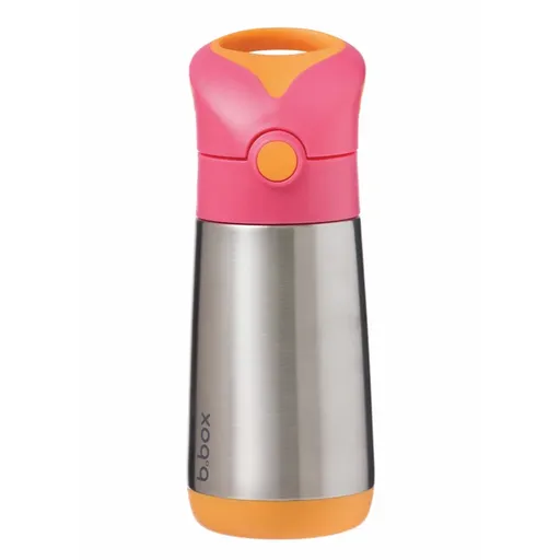 B.Box Thermos Mini termoska s brčkem Pink Orange 350 ml