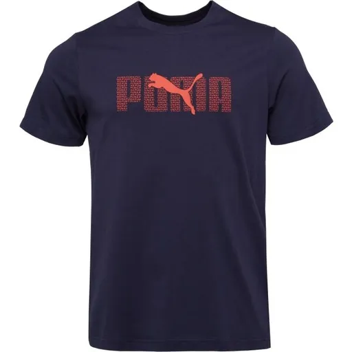 Puma ESSENTIALS LOGO LAB TEE Pánské triko, tmavě modrá, velikost