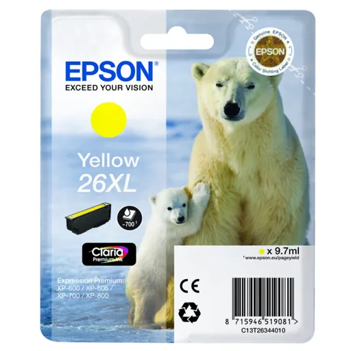 EPSON T2634 (C13T26344022) - originální cartridge, žlutá, 9,7ml
