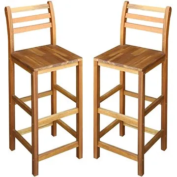 Barové židle 2 ks masivní akáciové dřevo (44130)