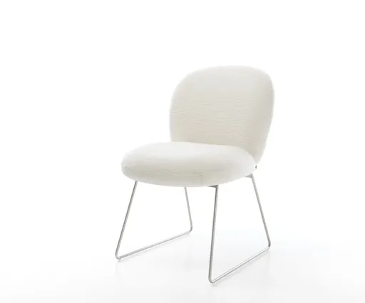 Jídelní židle Nube-Flex bouclé měkký béžová tenká podnož