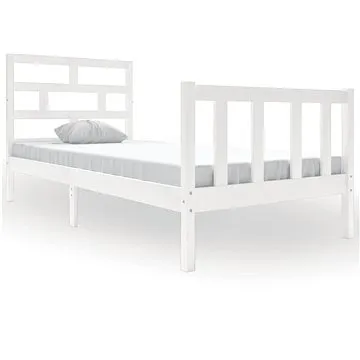 Rám postele bílý masivní borovice 90 × 200 cm, 3101334 (3101334)