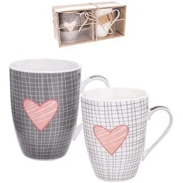 ORION Hrnek porc. PINK HEART 0,35 l 2 ks (127257)