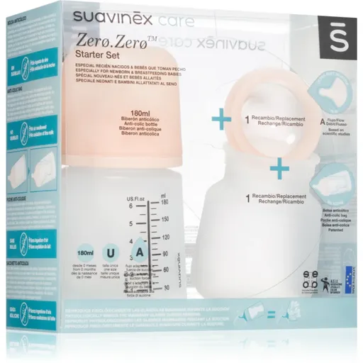 Suavinex Zero Zero Starter Set dárková sada pro děti od narození A Adaptable Flow 0 m+