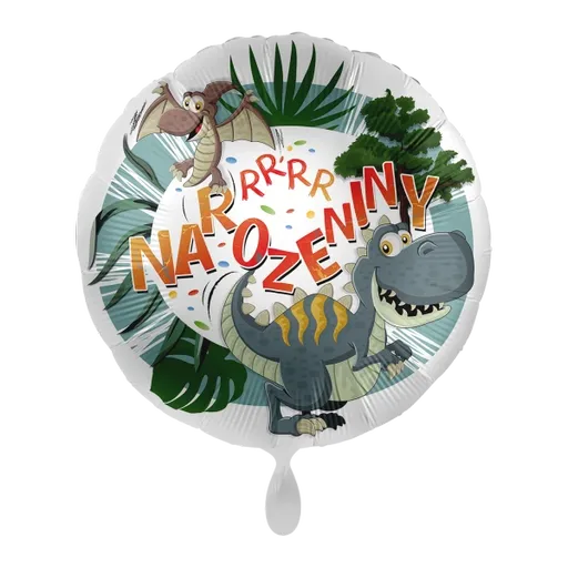Premioloon Fóliový balón - Narozeniny Dinosauři