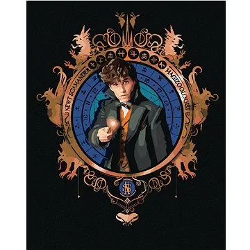 Zuty - Portrét mlok scamander (fantastická zvířata), 40×50 cm (HRAwlmal323nad)