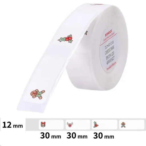 Niimbot A2A88988601, 12x30mm, 210ks, Vánoce, samolepicí štítky