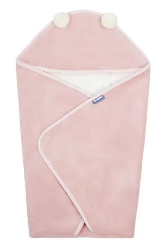 SENSILLO Zavinovačka do autosedačky plyšová, 75x75cm - růžová