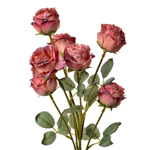 Růžová umělá větvička růže Rose pink - 8*8*55 cm Clayre & Eef