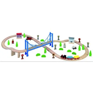 Maxim Vláčkodráha s visutým mostem - 57ks  (50138)