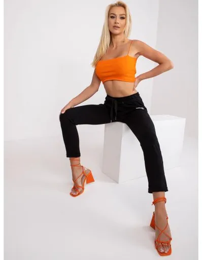 Dámské tepláky s vysokým pasem SAVONA černé