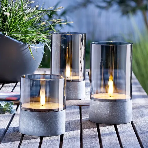 LED Svícny Nero, sada 3 ks