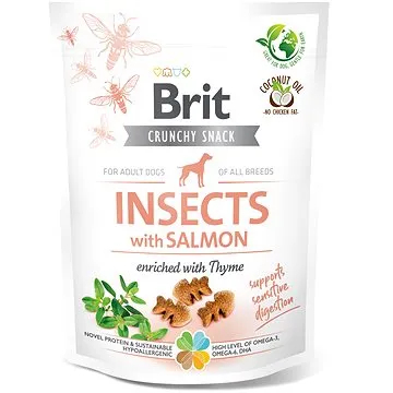 Brit Care Dog Crunchy Cracker Insects with Salmon enriched with Thyme 200 g (8595602551491)