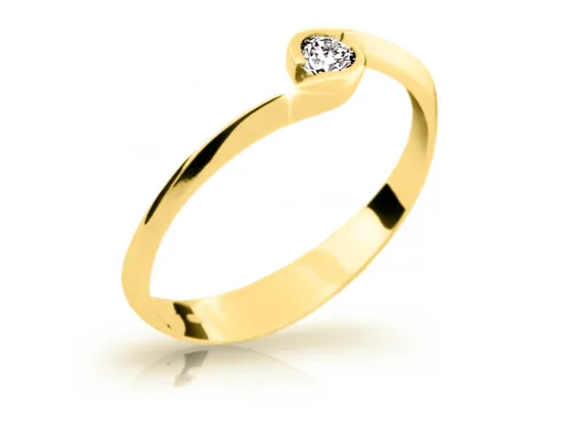 Cutie Jewellery Půvabný prsten ze žlutého zlata Z6819-1914-10-X-1 59 mm