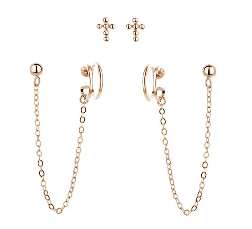 MOISS Sada pozlacených náušnic ze stříbra E0004301