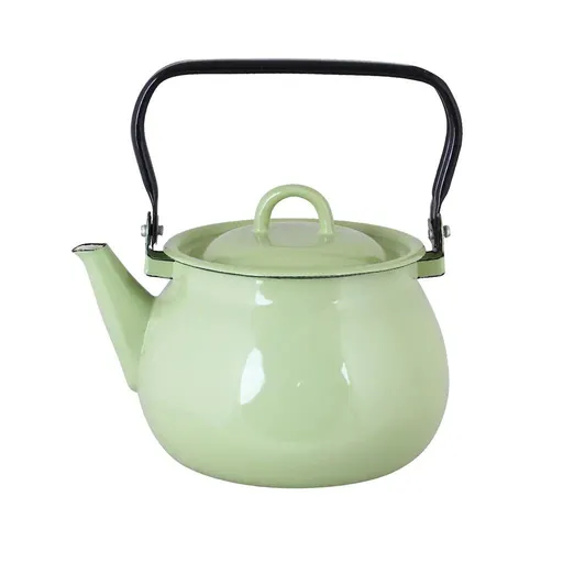 Zelená varná smaltovaná konvice Emil´s Enamel Green - Ø 19 * 16,5 cm / 2,5L Strömshaga