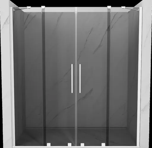 MEXEN/S Velar Duo posuvné sprchové dveře 170, grafit, bílá 871-170-000-42-20