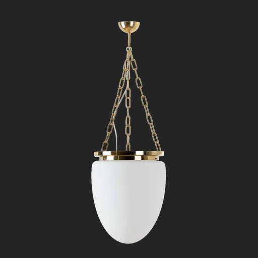 OSMONT MIR67475 MIRA R závěsné skleněné svítidlo mosaz leštěná / bílá IP40 3000 K 27W LED DALI