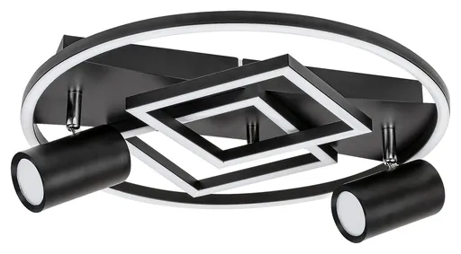 Rabalux Černé stropní LED svítidlo Aztec 395mm 40W 6905