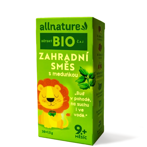 Allnature BIO Zahradní směs s meduňkou dětský čaj 20x1,5 g