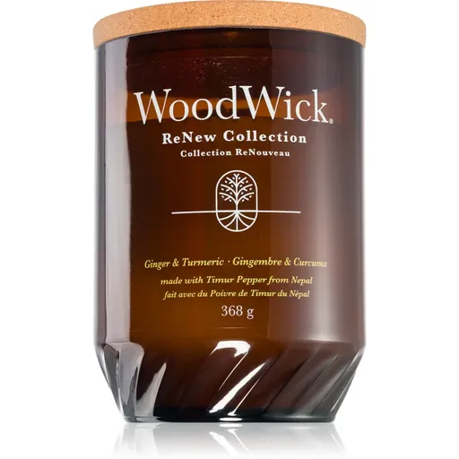 Woodwick Renew Ginger & Tumeric vonná svíčka s dřevěným knotem 368 g