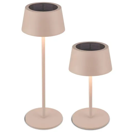 BRILONER Awia stolní lampička - 2W, 160lm, nabíjecí, LED, stmívatelné, dotykový vypínač, CCT, béžová 7572011