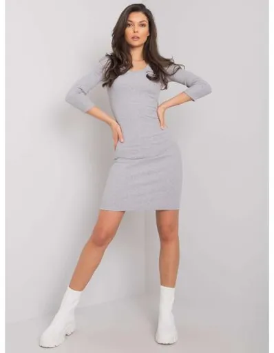 Dámské šaty Kim RUE PARIS šedé