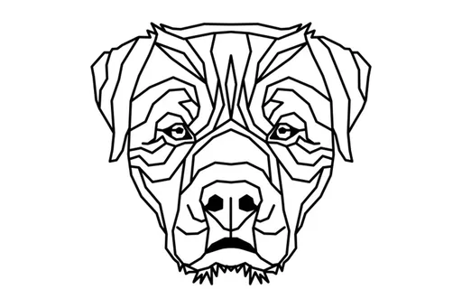 Vsepropejska Rotvajler 1 dřevěná dekorace na zeď Rozměr (cm): 38 x 35