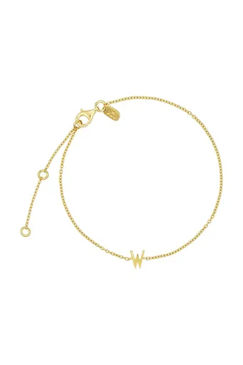 Pozlacený stříbrný náramek Design Letters