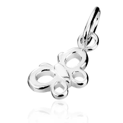 Stříbrný přívěsek 925 - lesklý motýlek