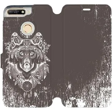 Flipové pouzdro na mobil Huawei Y6 Prime 2018 - V064P Vlk a lapač snů (5903226317042)