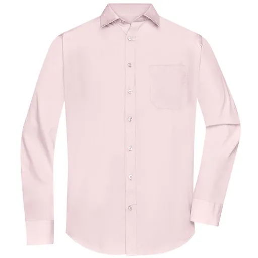 James & Nicholson (Daiber) Pánská košile s dlouhým rukávem JN678 - Světle růžová | 2XL