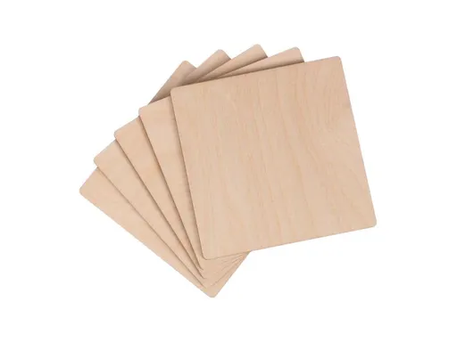 Dřevěné destičky SIXTOL Creative Wood Set 5 5ks 10x10cm