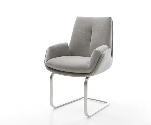 Jídelní židle Clea-Flex látka Měkký šedá jídelní židle plochý