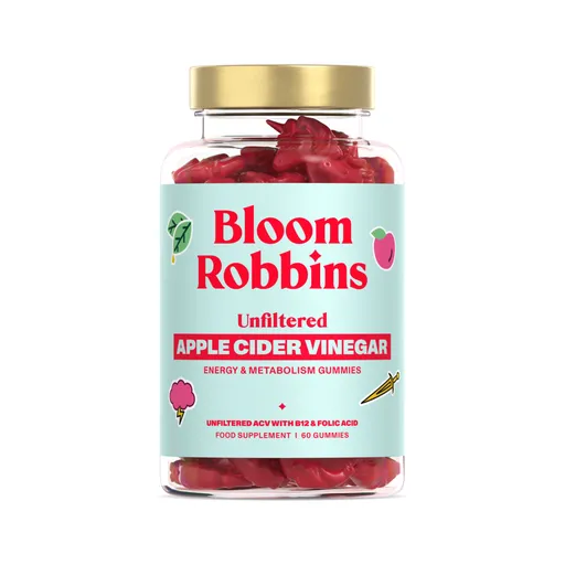 Bloom Robbins Vitamíny na trávení Unfiltered Apple Cider Vinegar 60 gumídků