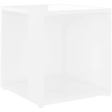 SHUMEE bílý vysoký lesk 33 × 33 × 34,5 cm, dřevotříska (809014)