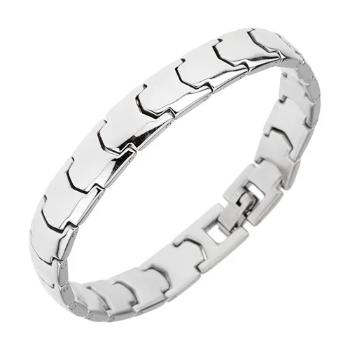 Náramek z chirurgické oceli, lesklé články, šipky