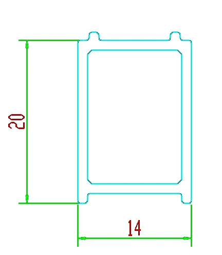 H K Rozšiřovací profil 20 mm pro sérii Melody F1,Melody B5,Harmony a Diamond SE-profilB-1033