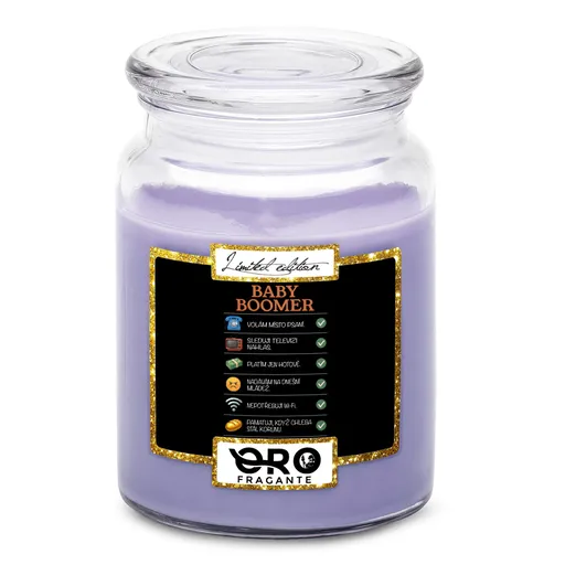 Svíčka Baby Boomer – nastavení (Vůně svíčky: Levandule)