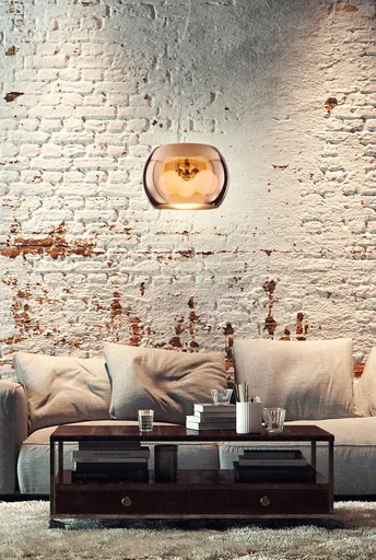 Stropní lampa zlaté sklo 3x40W G9 Gemo