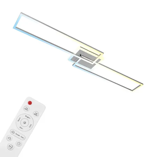 BRILONER CCT LED stropní svítidlo, 110 cm, 40 W, 5200 lm, hliník BRILO 3538-019