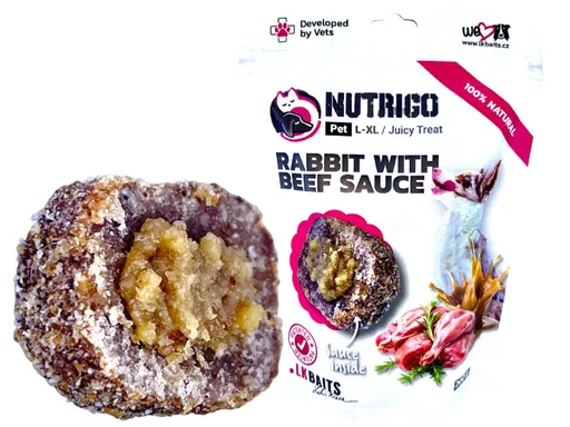 LK Baits Pet Pamlsek Nutrigo Dog Králík s hovězí omáčkou - L-XL 200g,LK Baits Pet Pamlsek Nutrigo Dog Králík s hovězí omáčkou - L-XL 200g
