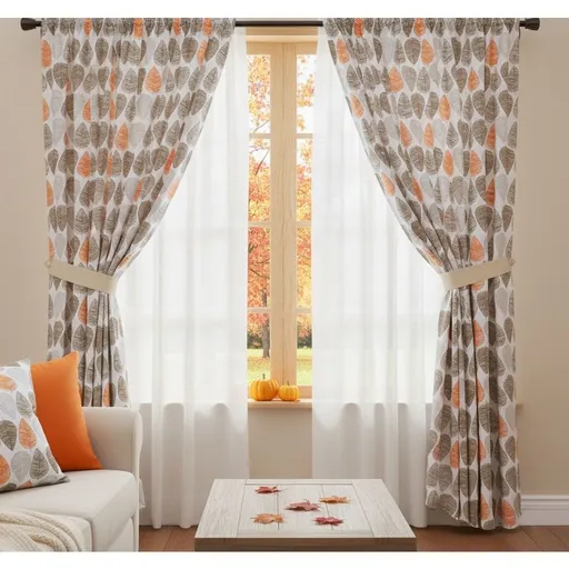 Látka nebo dekorační závěs bavlněný, Leaves, 140 cm 140 cm