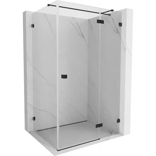 MEXEN/S Lunar T sprchový kout dveře křídlové pravá 115 x 100, transparent, černá 834T-115-100-70-00-P