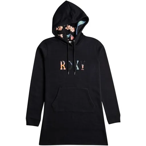 Roxy DREAMY MEMORIES Dámské mikinošaty, černá, velikost