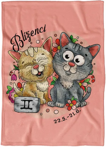 Deka Kočičí znamení – blíženci (Podšití beránkem: NE)