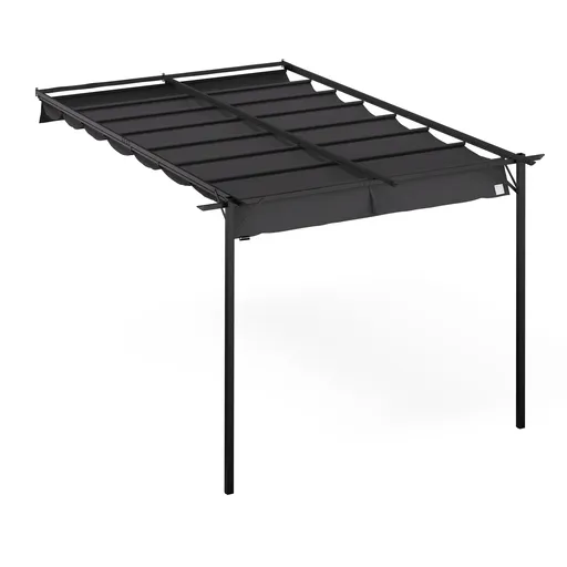 Blumfeldt Pantheon Wall Pergola, nástěnná pergola, 3 x 4 m, práškově lakovná ocel, odolná vůči povětrnostním vlivům