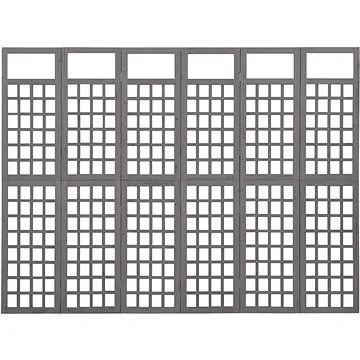 Shumee 6dílná ttreláž masivní jedlové dřevo šedý 242,5×180 cm, 316489 (316489)