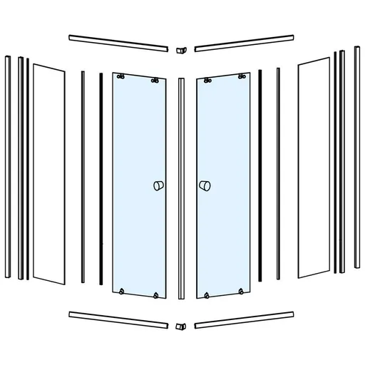 AQUALINE Sklo pro BLF909, pohyblivá část NDBLF909-2